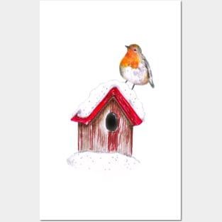 Cute Robin Bird Posters and Art